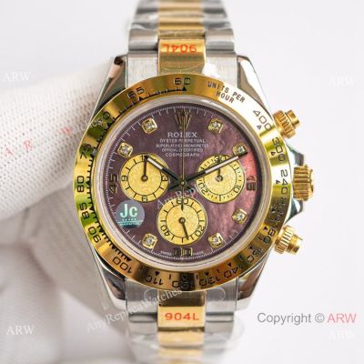 Swiss Copy Rolex Cosmo Daytona Mother of Pearl Diamond 904L Watch 40mm